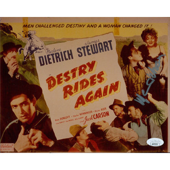 Marlene Dietrich Destry Rides Again Signed 8x10 Matte Photo JSA Authenticated