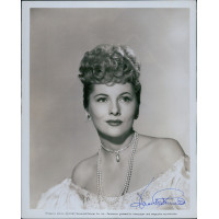 Joan Fontaine Actress Signed 8x10 Vintage Glossy Photo JSA Authenticated Creases Joan Fontaine Actress Signed 8x10 Vintage Glossy Photo JSA Authenticated Creases