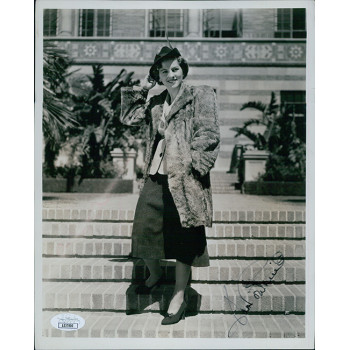 Joan Fontaine Actress Signed 8x10 Glossy Photo JSA Authenticated Ink Marks