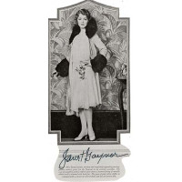 Janet Gaynor Signed Vintage 3.5x7.5 Cut Black and White Photo JSA Authenticated Janet Gaynor Signed Vintage 3.5x7.5 Cut Black and White Photo JSA Authenticated