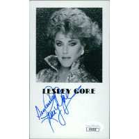 Lesley Gore Actress Singer Signed 3.5x6 Cardstock Promo Photo JSA Authenticated Lesley Gore Actress Singer Signed 3.5x6 Cardstock Promo Photo JSA Authenticated