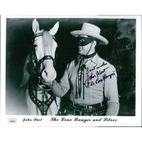 John Hart The Lone Ranger Actor Signed 8x10 Glossy Photo JSA Authenticated