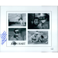 John Hart The Lone Ranger Signed 8x10 Cardstock Photo JSA Authentic Personalized