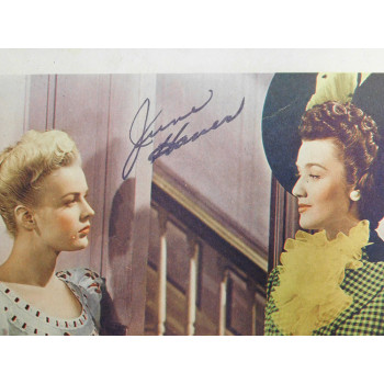 June Haver Irish Eyes Are Smiling Signed 11x14 Lobby Card JSA Authenticated