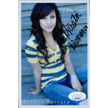 Kristin Herrera Actress Signed 4x6 Matte Promo Photo JSA Authenticated