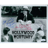 Hollywood Mortuary O'Brien, Page, Malone Signed 8x10 Photo JSA Authenticated Hollywood Mortuary O'Brien, Page, Malone Signed 8x10 Photo JSA Authenticated