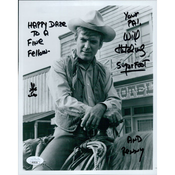 Will Hutchins Sugarfoot Actor Signed 8x10 Glossy Photo JSA Authenticated Will Hutchins Sugarfoot Actor Signed 8x10 Glossy Photo JSA Authenticated