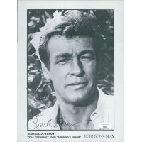 Russell Johnson Gilligan's Island Signed 8x10.5 Cardstock Photo JSA Authentic Russell Johnson Gilligan's Island Signed 8x10.5 Cardstock Photo JSA Authentic