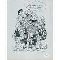 Hank Ketcham Dennis The Menace Signed 8.5x11 Page JSA Authenticated Hank Ketcham Dennis The Menace Signed 8.5x11 Page JSA Authenticated