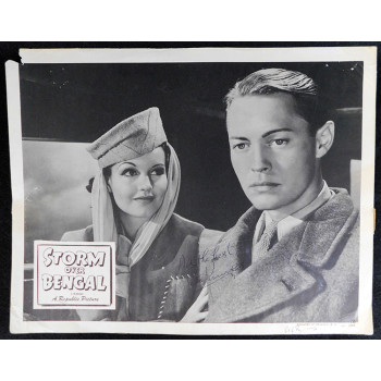 Patric Knowles Storm Over Bengal Actor Signed 11x14 Lobby Card JSA Authenticated