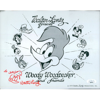 Walter Lantz Signed Woody Woodpecker 8x10 Glossy Photo JSA Authenticated Walter Lantz Signed Woody Woodpecker 8x10 Glossy Photo JSA Authenticated