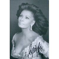Sophia Loren Movie Actress Signed 4x6 Cardstock Photo JSA Authenticated Sophia Loren Movie Actress Signed 4x6 Cardstock Photo JSA Authenticated