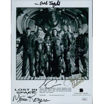 Lost In Space Cast Signed 8x10 Glossy Promo Photo By 6 JSA Authenticated