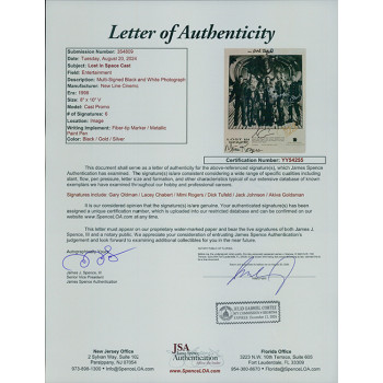 Lost In Space Cast Signed 8x10 Glossy Promo Photo By 6 JSA Authenticated