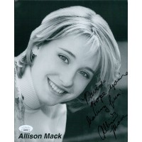 Allison Mack Actress Signed 8x10 Cardstock Promo Photo JSA Authenticated