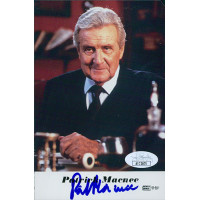 Patrick Macnee Actor Signed 4x6 Cardstock Photo JSA Authenticated Patrick Macnee Actor Signed 4x6 Cardstock Photo JSA Authenticated