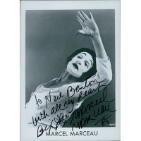 Marcel Marceau Mime Bip The Clown Signed 5x7 Glossy Photo JSA Authenticated Marcel Marceau Mime Bip The Clown Signed 5x7 Glossy Photo JSA Authenticated