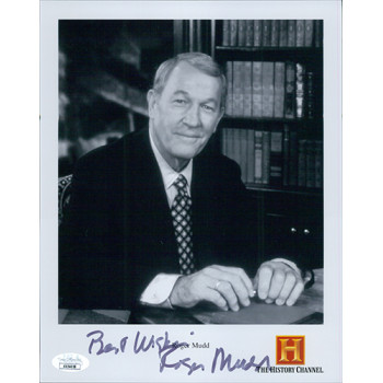 Roger Mudd History Channel Signed 8x10 Glossy Promo Photo JSA Authenticated Roger Mudd History Channel Signed 8x10 Glossy Promo Photo JSA Authenticated