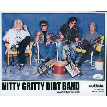 Nitty Gritty Dirt Band Signed 8x10 Cardstock Promo Photo JSA Authenticated
