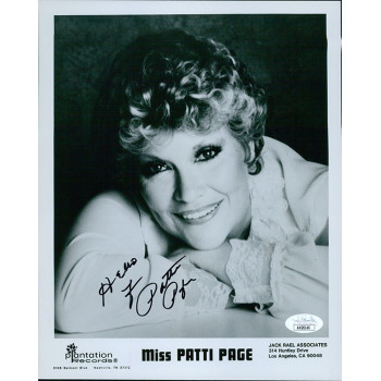 Patti Page Actress Singer Signed 8x10 Glossy Photo JSA Authenticated