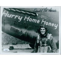 Richard A. Pete Peterson WWII Fighter Pilot Signed 8x10 Photo JSA Authenticated Richard A. Pete Peterson WWII Fighter Pilot Signed 8x10 Photo JSA Authenticated