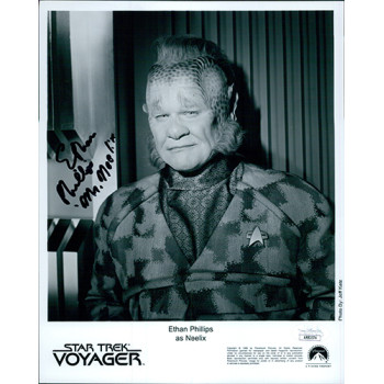 Ethan Phillips Star Trek Voyager Signed 8x10 Glossy Photo JSA Authenticated Ethan Phillips Star Trek Voyager Signed 8x10 Glossy Photo JSA Authenticated