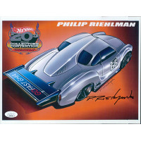 Philip Riehlman Hot Wheels designer Signed 8.5x11 Cardstock Photo JSA Authentic Philip Riehlman Hot Wheels designer Signed 8.5x11 Cardstock Photo JSA Authentic
