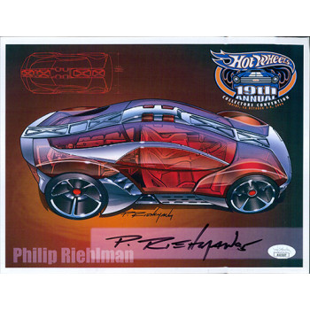 Philip Riehlman Hot Wheels designer Signed 8.5x11 Cardstock Photo JSA Authentic Philip Riehlman Hot Wheels designer Signed 8.5x11 Cardstock Photo JSA Authentic