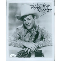 Roy Rogers Western Actor Signed 8x10 Photo The Roy Rogers Show JSA Authenticated Roy Rogers Western Actor Signed 8x10 Photo The Roy Rogers Show JSA Authenticated