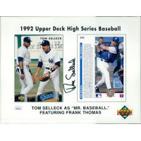 Tom Selleck Mr. Baseball Signed 8.5x11 Upper Deck Promo Page JSA Authenticated