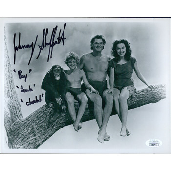 Johnny Sheffield Tarzan Boy Signed 8x10 Glossy Photo JSA Authenticated Johnny Sheffield Tarzan Boy Signed 8x10 Glossy Photo JSA Authenticated