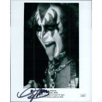 Gene Simmons KISS Signed 8x10 Glossy Promo Photo JSA Authenticated