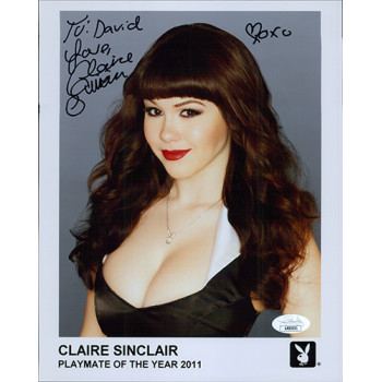 Claire Sinclair Playboy Playmate Model Signed 8x10 Glossy Photo JSA Authentic Claire Sinclair Playboy Playmate Model Signed 8x10 Glossy Photo JSA Authentic