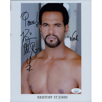 Kristoff St John TV Actor Signed 8x10 Glossy Promo Photo JSA Authenticated Kristoff St John TV Actor Signed 8x10 Glossy Promo Photo JSA Authenticated