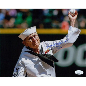 Burke Waldron Seattle Mariners WWII Signed 8x10 Matte Photo JSA Authenticated Burke Waldron Seattle Mariners WWII Signed 8x10 Matte Photo JSA Authenticated