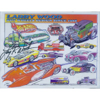 Larry Wood Hot Wheels Designer Signed 8.5x11 Page Photo JSA Authenticated Larry Wood Hot Wheels Designer Signed 8.5x11 Page Photo JSA Authenticated