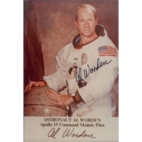 Al Worden NASA Astronaut Signed 3.5x5 Matte Photo JSA Authenticated