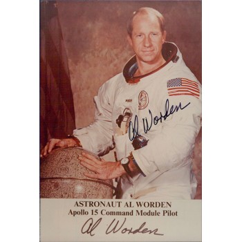 Al Worden NASA Astronaut Signed 3.5x5 Matte Photo JSA Authenticated