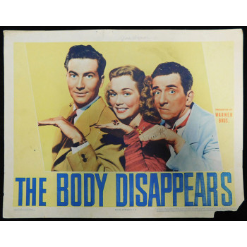 Jane Wyman The Body Disappears Signed 11x14 Lobby Card JSA Authenticated