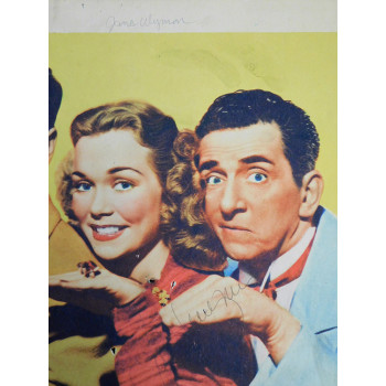 Jane Wyman The Body Disappears Signed 11x14 Lobby Card JSA Authenticated