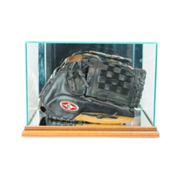 Deluxe real glass full size baseball glove rectangle display
