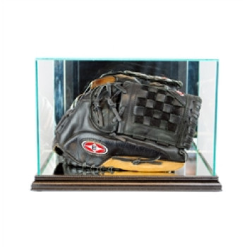 Deluxe real glass full size baseball glove rectangle display