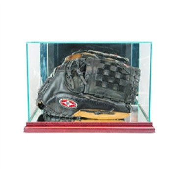 Deluxe real glass full size baseball glove rectangle display