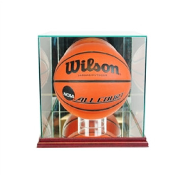 Deluxe real glass full size basketball display