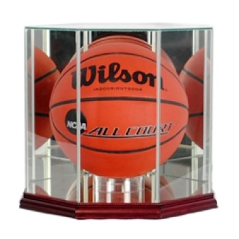 Deluxe real glass full size basketball octagon display