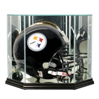 Deluxe real glass full size helmet octagon display