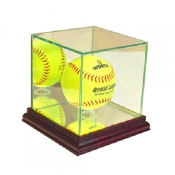 Deluxe real glass softball display Deluxe real glass softball display