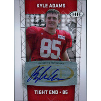 Kyle Adams Signed 2011 SAGE HIT Red Football Card #A65 Kyle Adams Signed 2011 SAGE HIT Red Football Card #A65