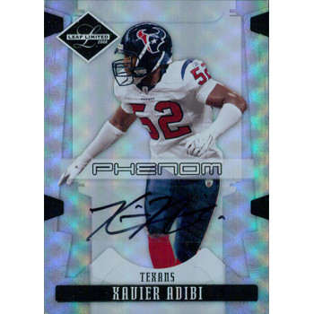 Xavier Adibi Houston Texans Signed 2008 Leaf Limited Card #299 /299