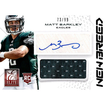 Matt Barkley Eagles Signed 2013 Panini Elite New Breed Rookie Jersey Card #2 /99
